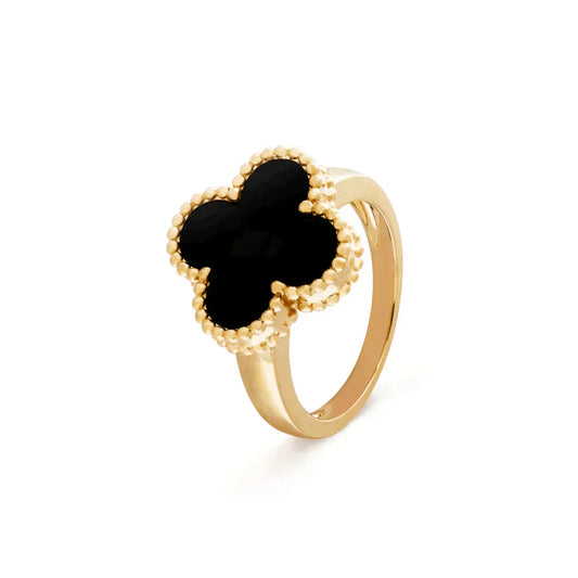 [Rosla Jewelry]CLOVER ONYX RING